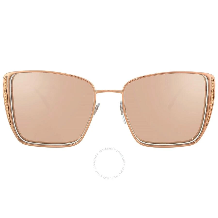 BVLGARI Clear Mirror Rose Gold Square Ladies Sunglasses BV6176 20140W 55 1