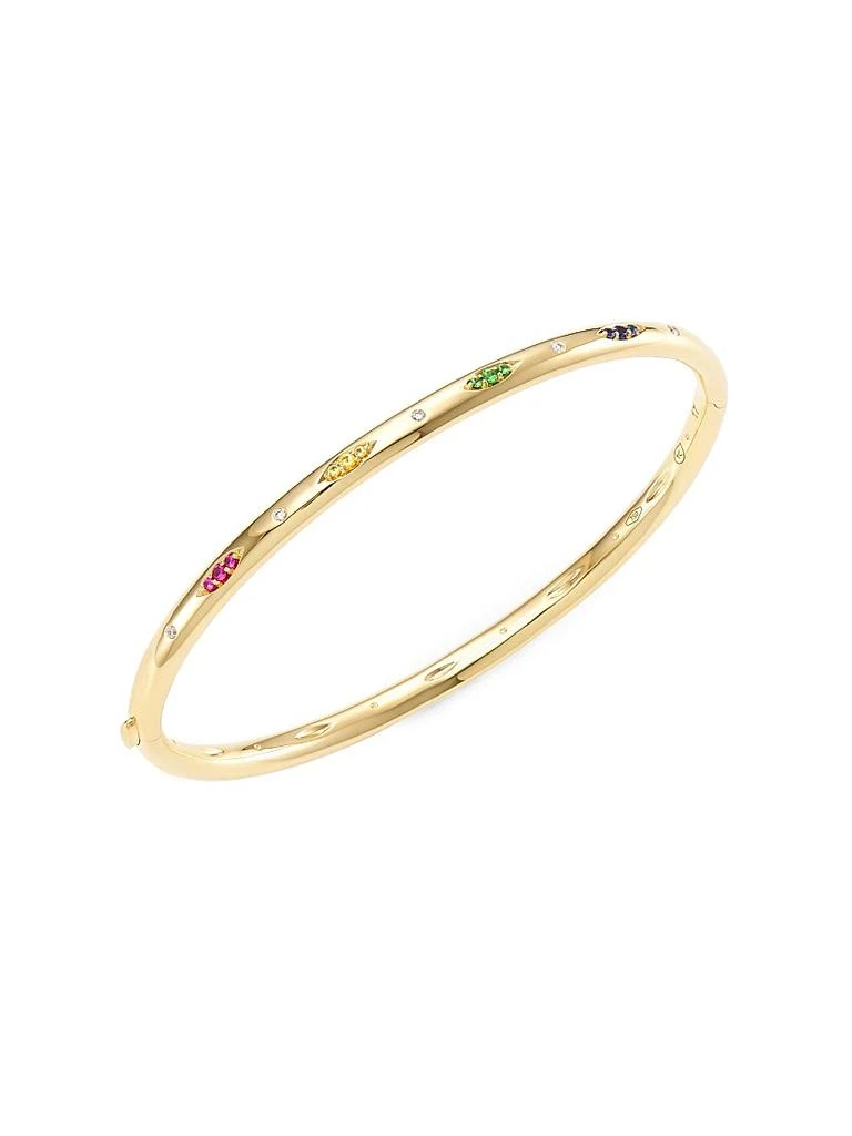 Tamara Comolli Gypsy 18K Yellow Gold & Multi-Stone Candy Pavé Bangle Bracelet 1