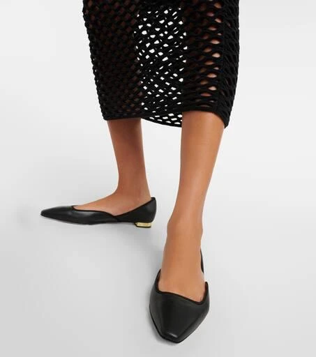 Aquazzura Maia leather ballet flats 7
