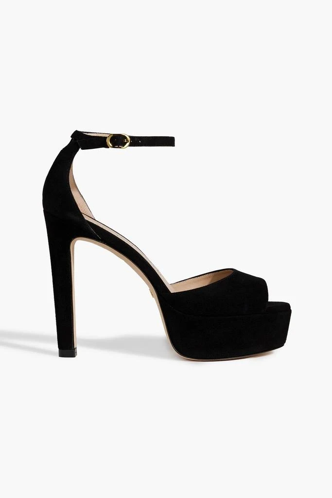 Stuart Weitzman Disco suede platform sandals 1