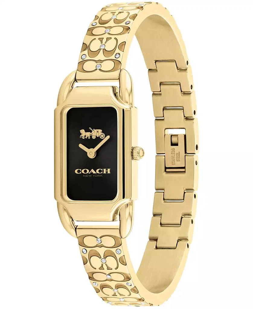 COACH Women's Cadie Gold-Tone Stainless Steel Bangle Bracelet Watch 17.5 x 28.5mm 2