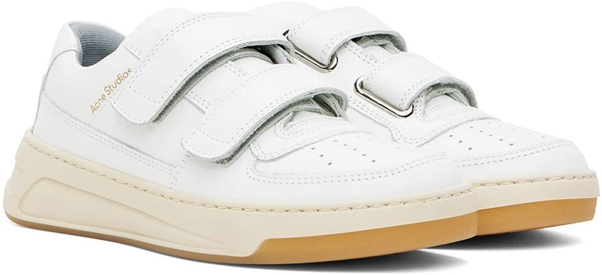 Acne Studios White Velcro Strap Sneakers 4
