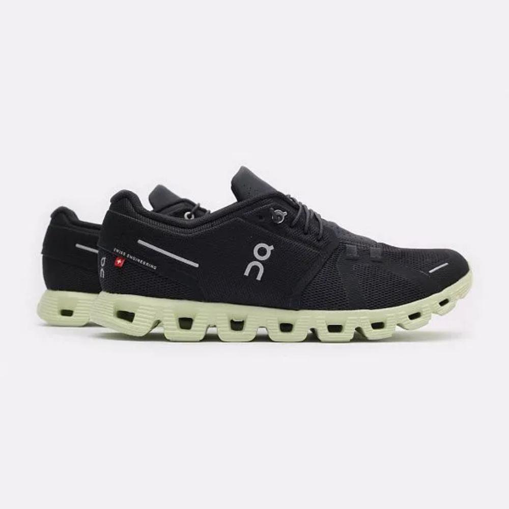 On On Cloud 5 59.98887 Sneakers Men 12.5 Black Green Slip-On Athletic Running Shoes