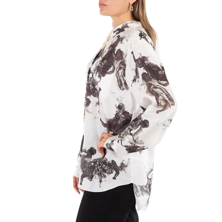 Burberry Ladies Black Renaissance Carlota Long Sleeve Silk Blouse 2
