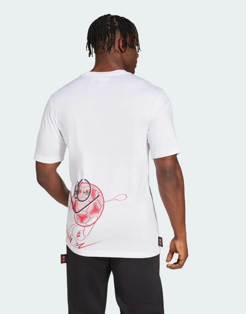 Adidas adidas Originals Ajax amsterdam graphic tee in white 2