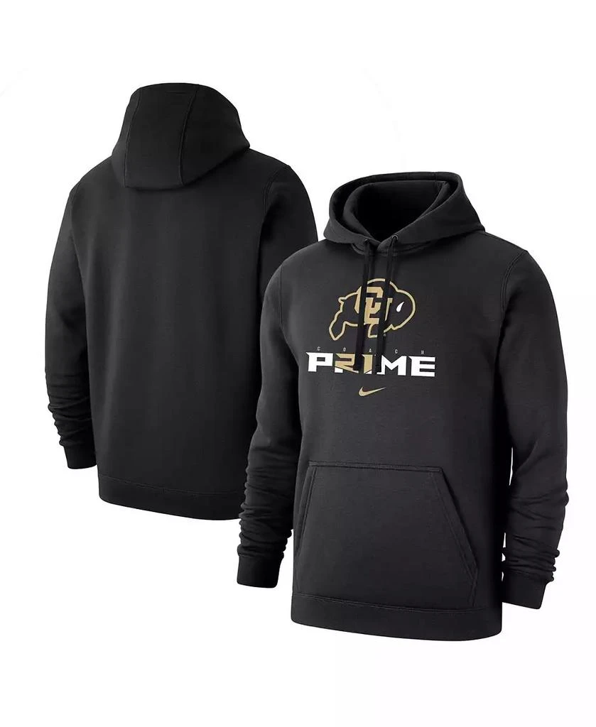 NIKE Men's Black Colorado Buffaloes Coach Prime Pullover Hoodie 1
