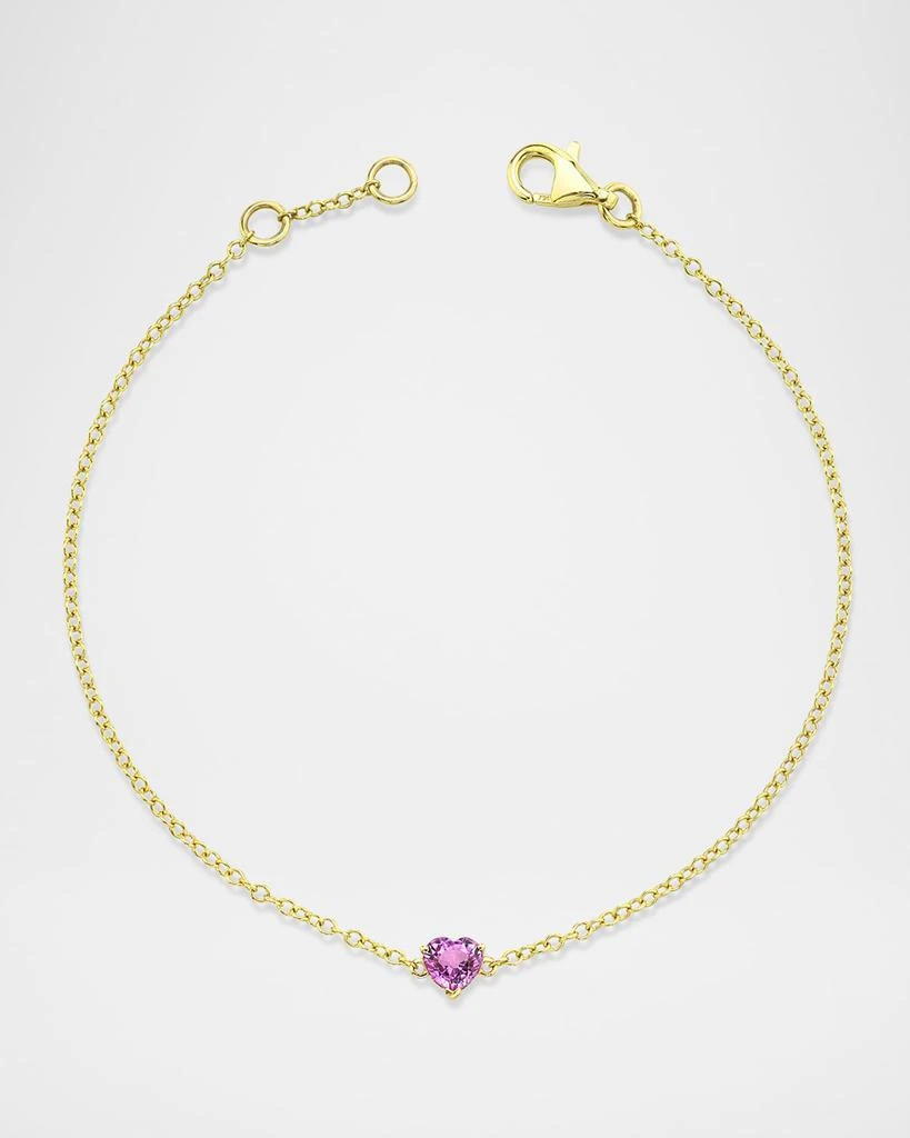 SHAY Baby Pink Sapphire Heart Bracelet 1
