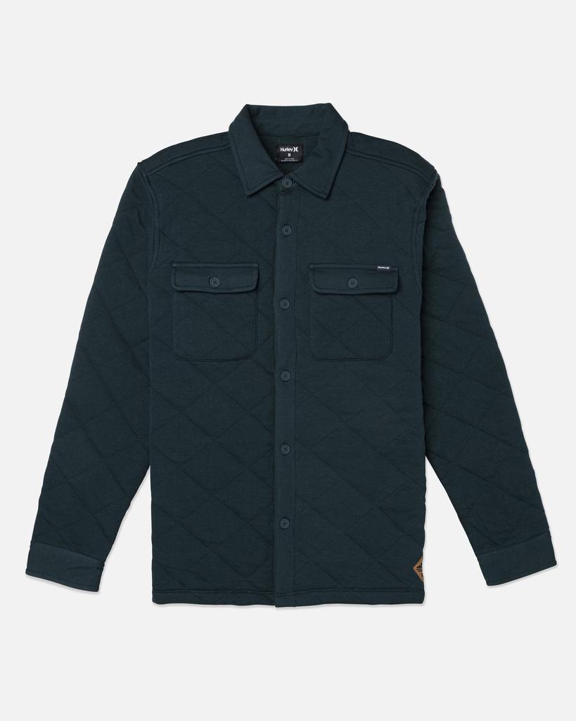 United Legwear Men's Santa Cruz Quilted Long Sleeve Fleece