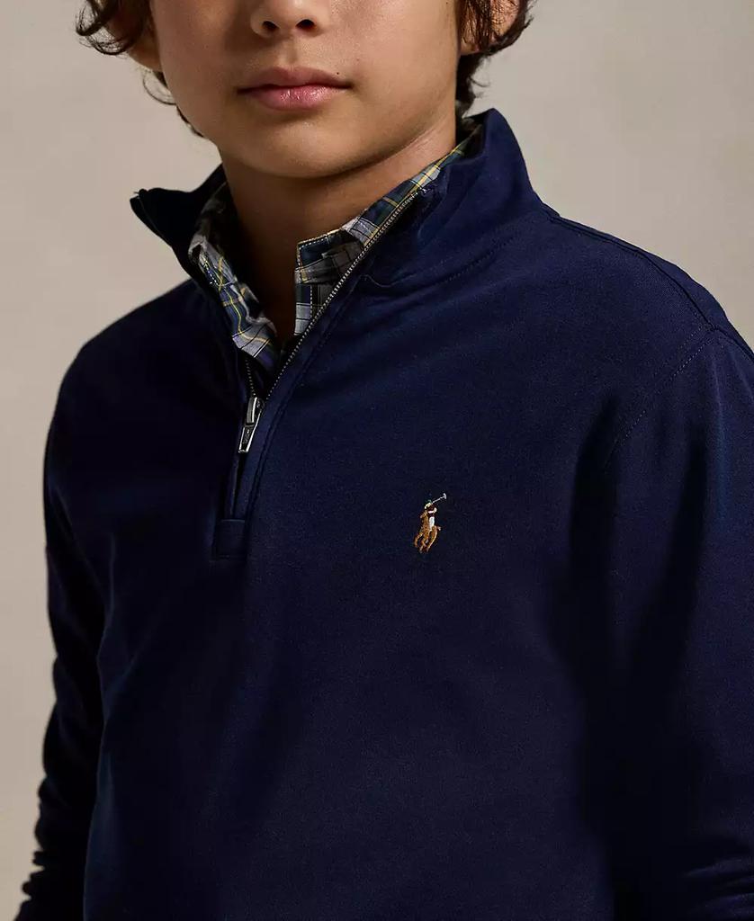 Ralph Lauren Big Boys Cotton Interlock Quarter-Zip Pullover