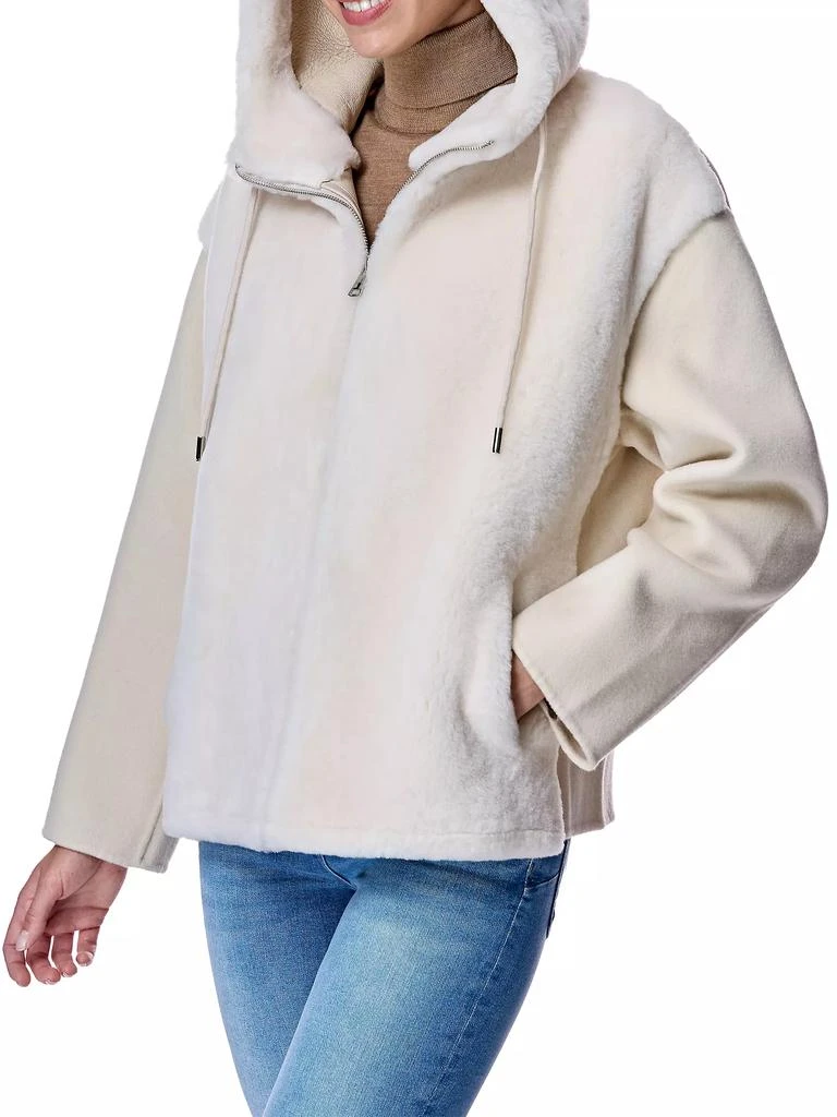 Maximilian Shearling Lamb and Wool Jacket 6