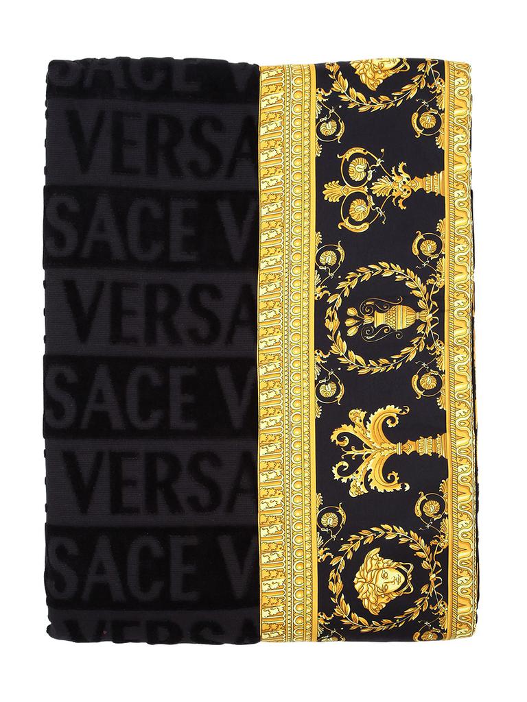 VERSACE Barocco & Robe Printed Beach Towel