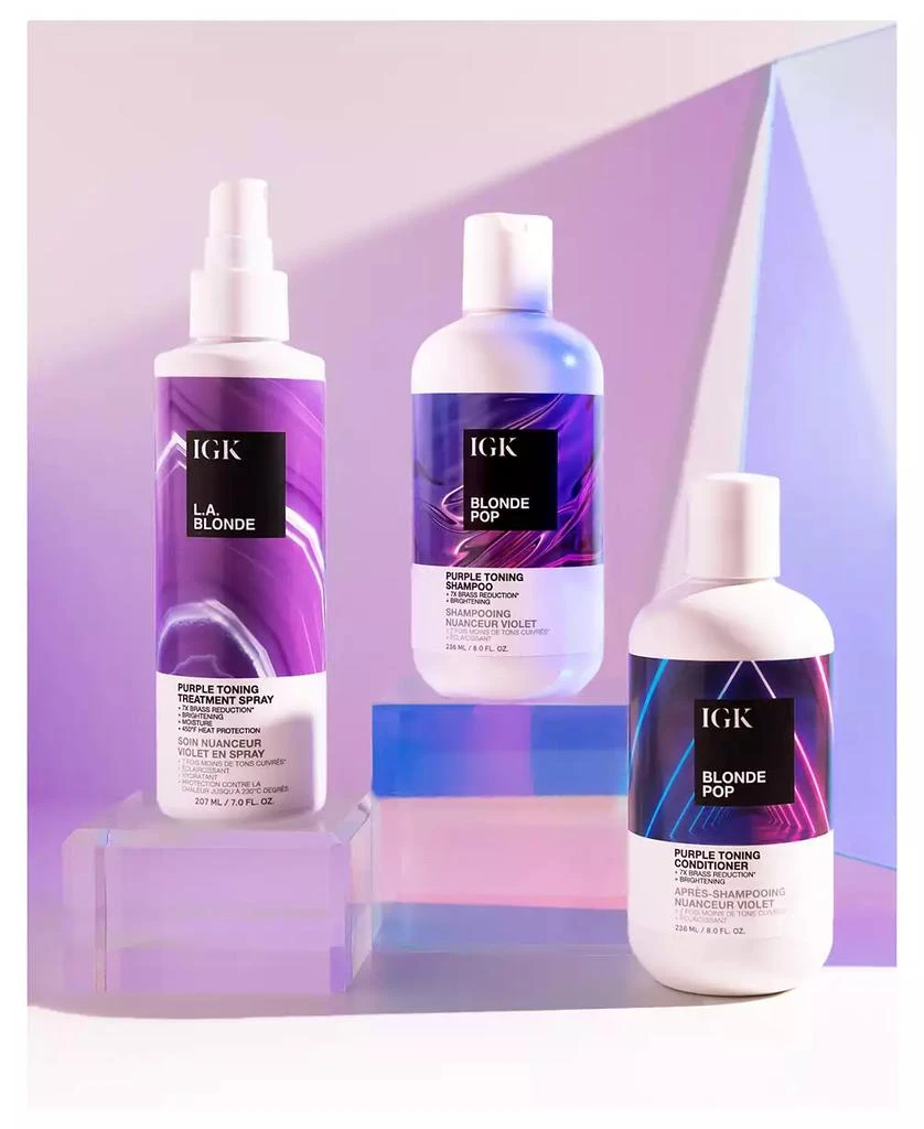 IGK Hair L.A. Blonde Purple Toning Treatment Spray 7