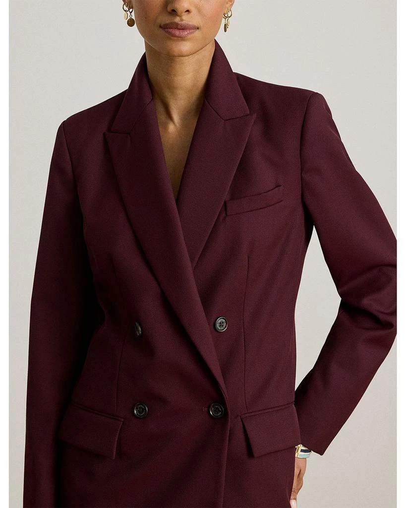 Ralph Lauren Double Breasted Wool Blend Twill Blazer 4