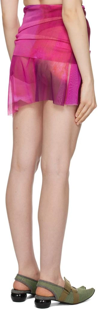 PAULA CANOVAS DEL VAS Pink Layered Miniskirt 3
