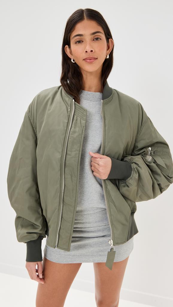 【関税込み】THE ATTICO ANJA OVERSIZE BOMBER Anja'' black bomber for Women | THE ATTICO®