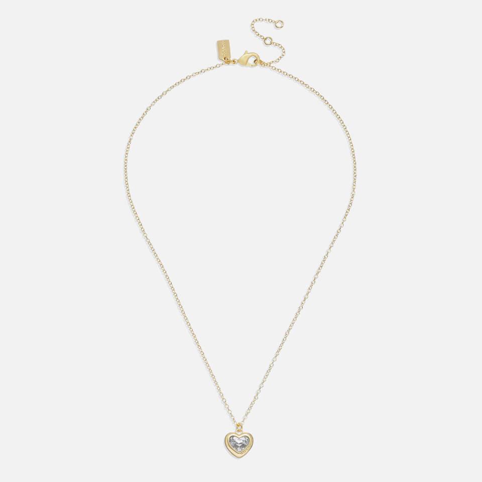 Coach Coach Heart Gold-Tone Pendant Necklace