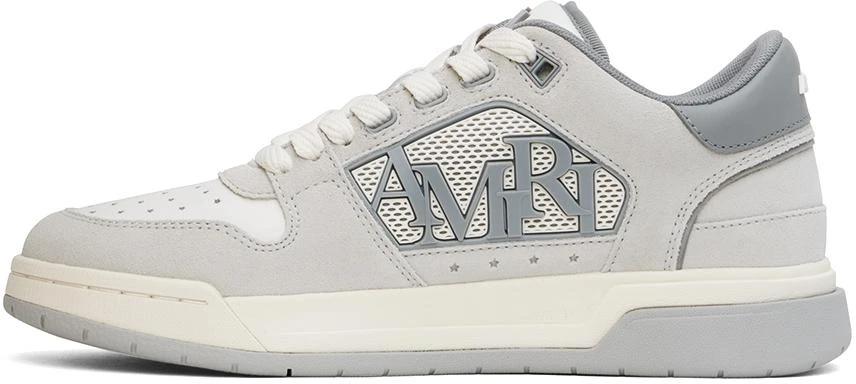 AMIRI Gray & White Suede Classic Low Sneakers 3