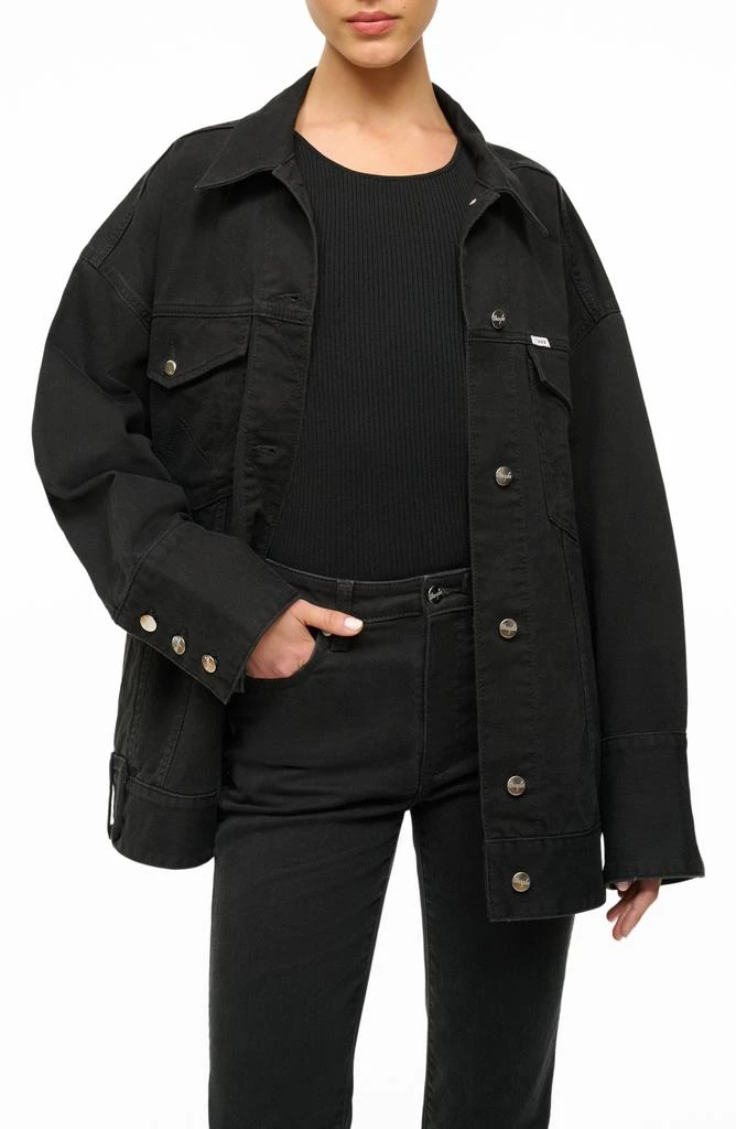 Staud X Wrangler The Biggest Denim Trucker Jacket 1