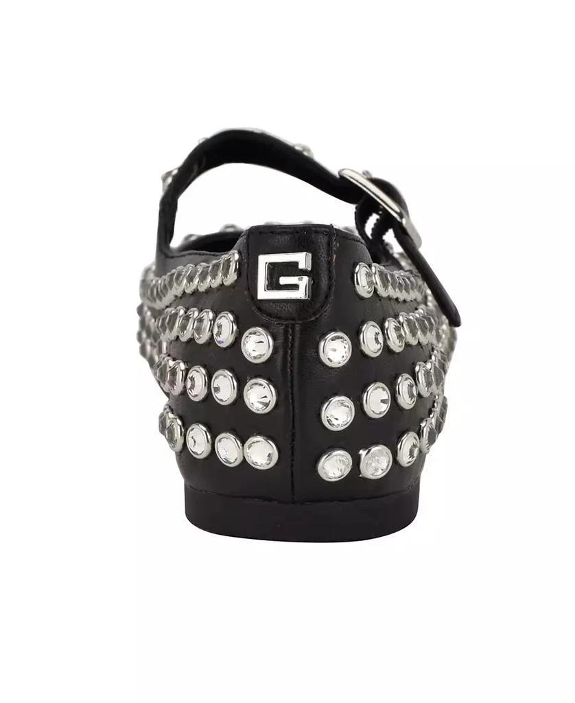 GUESS Women's Kalidal Rhinestone Mary Jane Ballet Flats 3