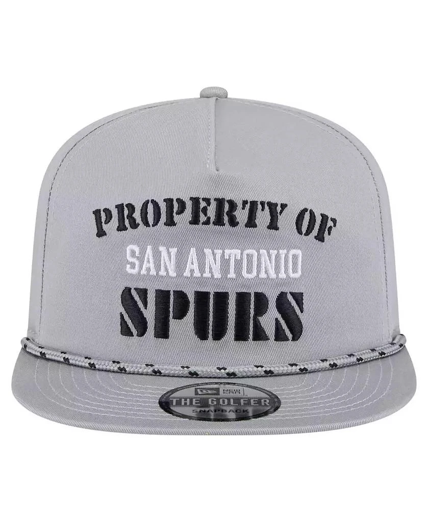 New Era Men's Gray San Antonio Spurs Throwback Property Of Golfer Snapback Hat 2