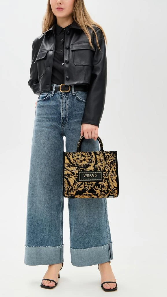 Versace Rafia Barocco Small Tote 2