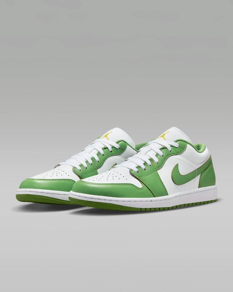 NIKE Air Jordan 1 Low SE HF4823-100 Sneaker Men White Green Leather Shoes TF6886 (White,8.5)