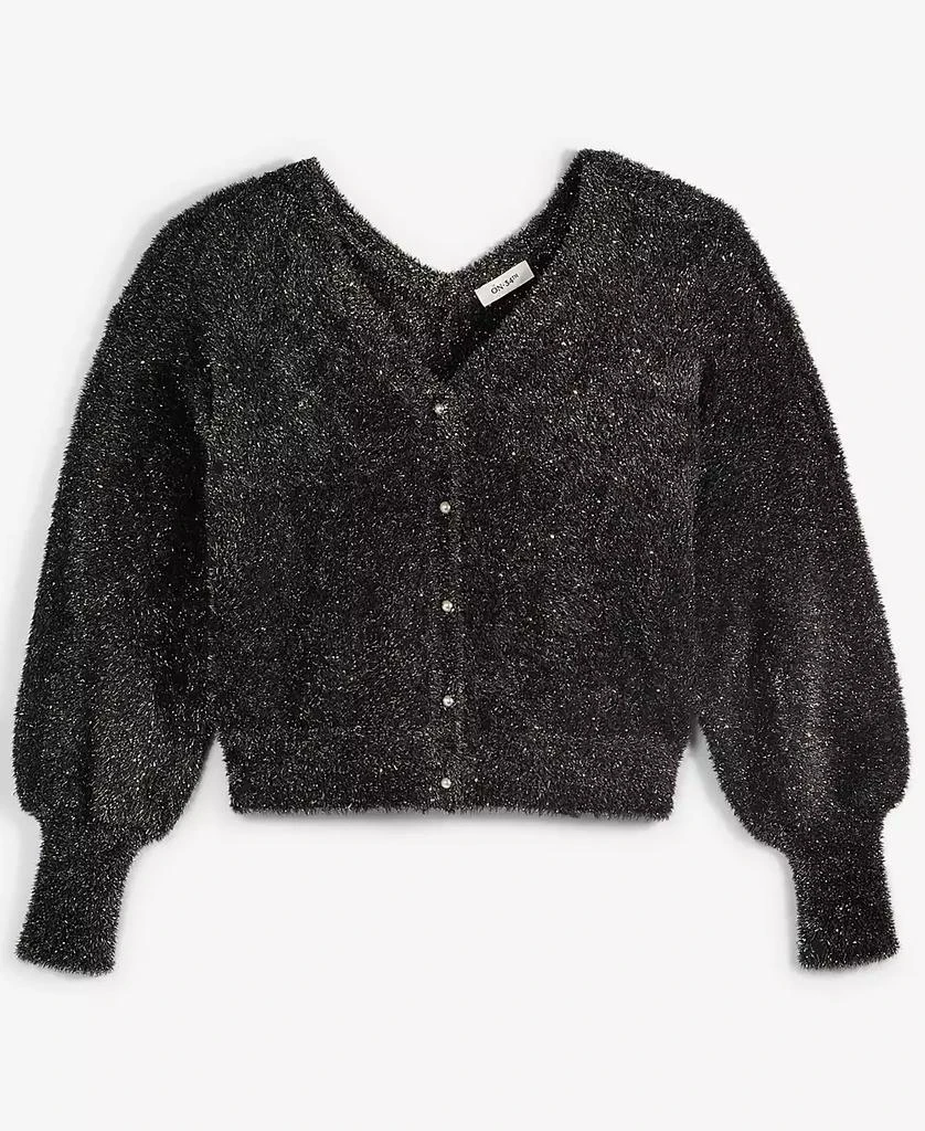 On 34th Women's Metallic Plush-Knit Cardigan, Created for Macy's 5