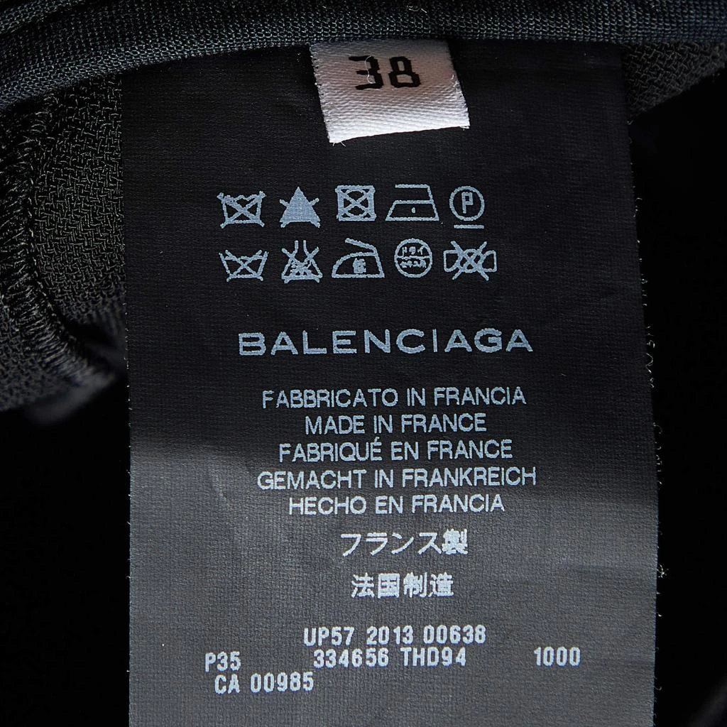 Balenciaga Balenciaga Black Crepe High Waist Flap Detail Trousers M 6