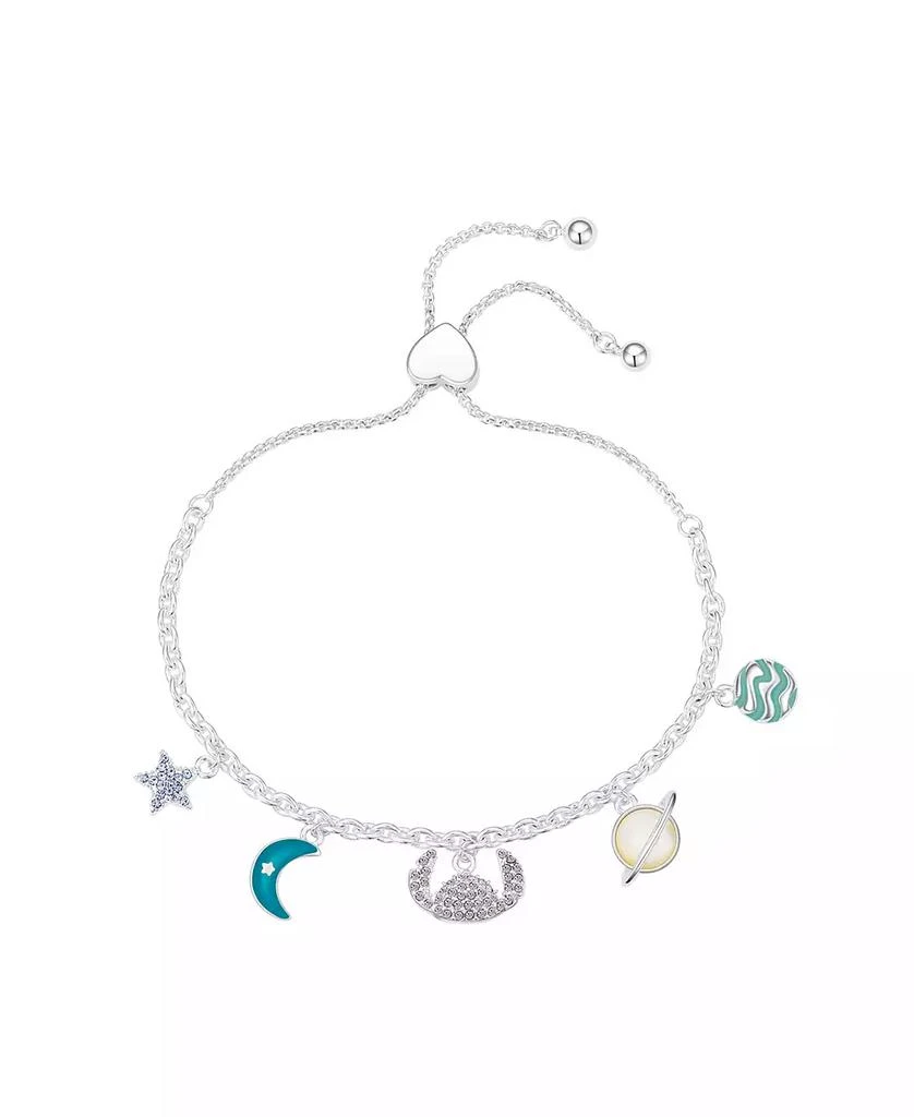 Disney Crystal and Mother of Pearl Stitch Outer Space Bolo Bracelet