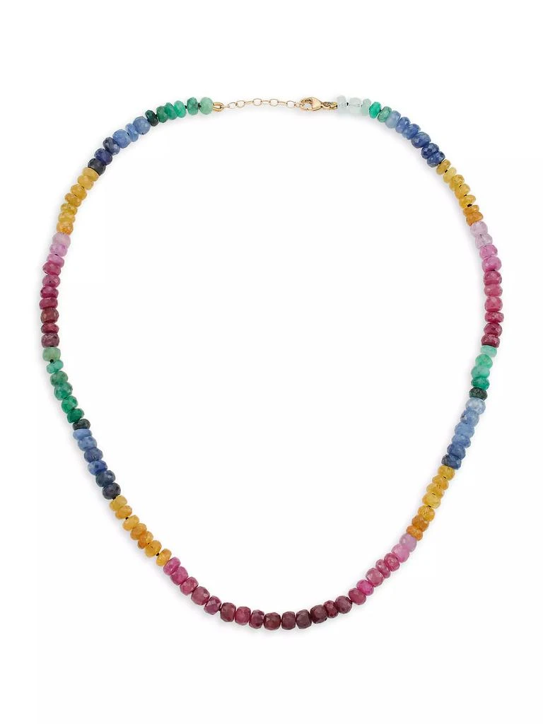 Jia Jia Arizona 14K Yellow Gold & Rainbow Sapphire Beaded Necklace 1