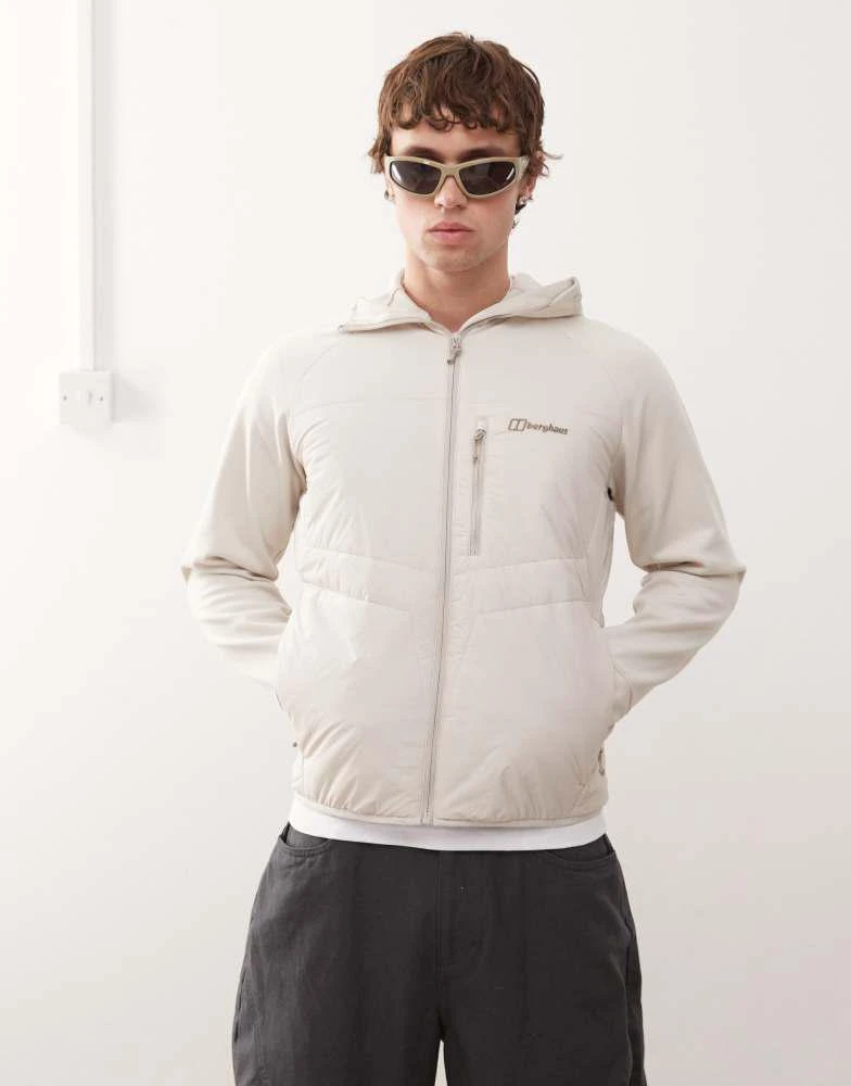 Berghaus Berghaus Jackets trawden hybrid hooded jacket in stone 1