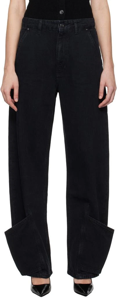 FRAME Black 'The Tab' Jeans 1