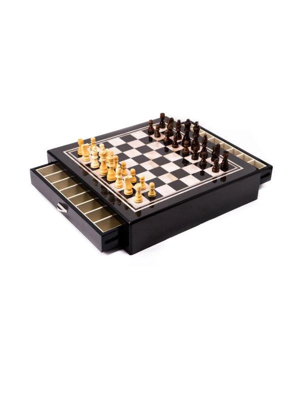 Bey-Berk Mother-of-Pearl Inlaid Wood Chess Board 1