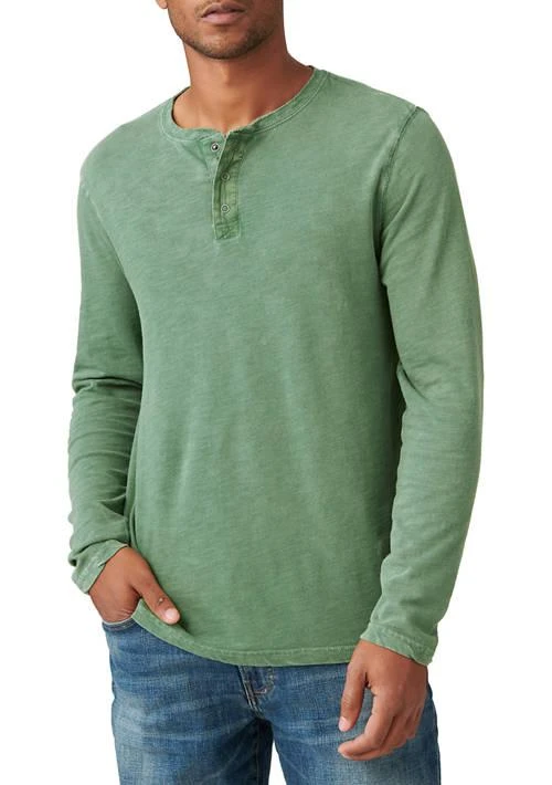 Lucky Brand Brand Weekend Snap Button Long Sleeve Henley Shirt 1