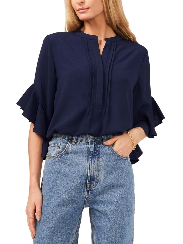 Vince Camuto Womens Ruffle Sleeve Split Neck Blouse 15