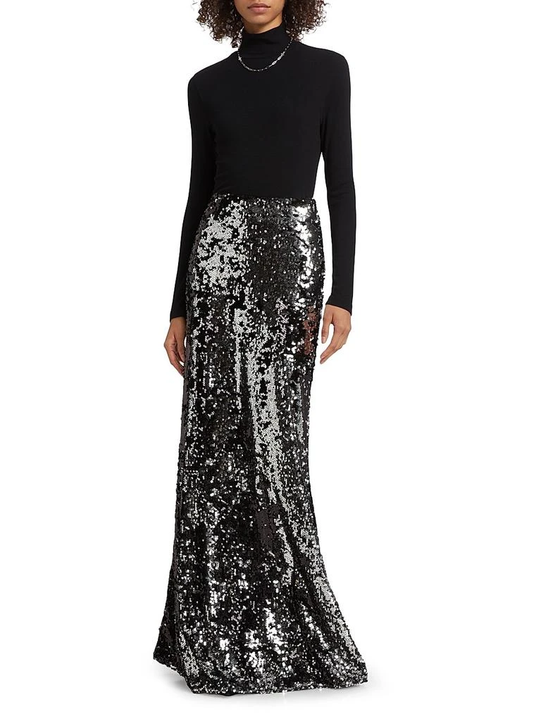 L'Agence Zeta Sequined Maxi Skirt 2