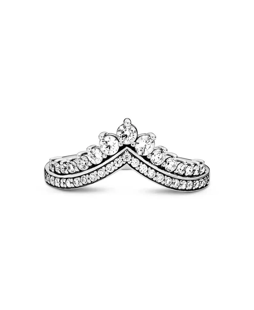 PANDORA Cubic Zirconia Timeless Princess Wishbone Ring 1