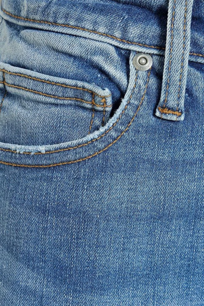 SIMKHAI River frayed mid-rise straight-leg jeans 4