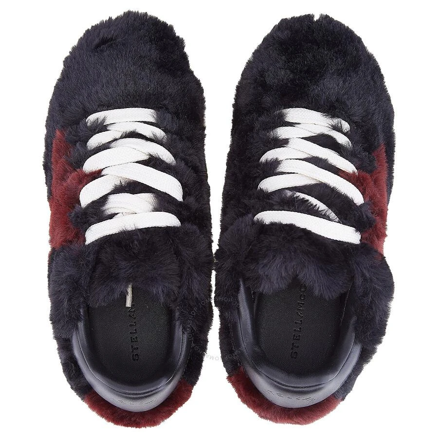 Stella McCartney Black Loop Shaggy Faux-Fur Sneakers 3