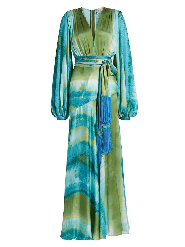 Bronx Banco Women's Carmen Coastal Gown - Blue Multi - Size Small