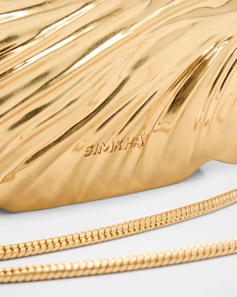 SIMKHAI Flora Sculptural Leaf Clutch Bag 5