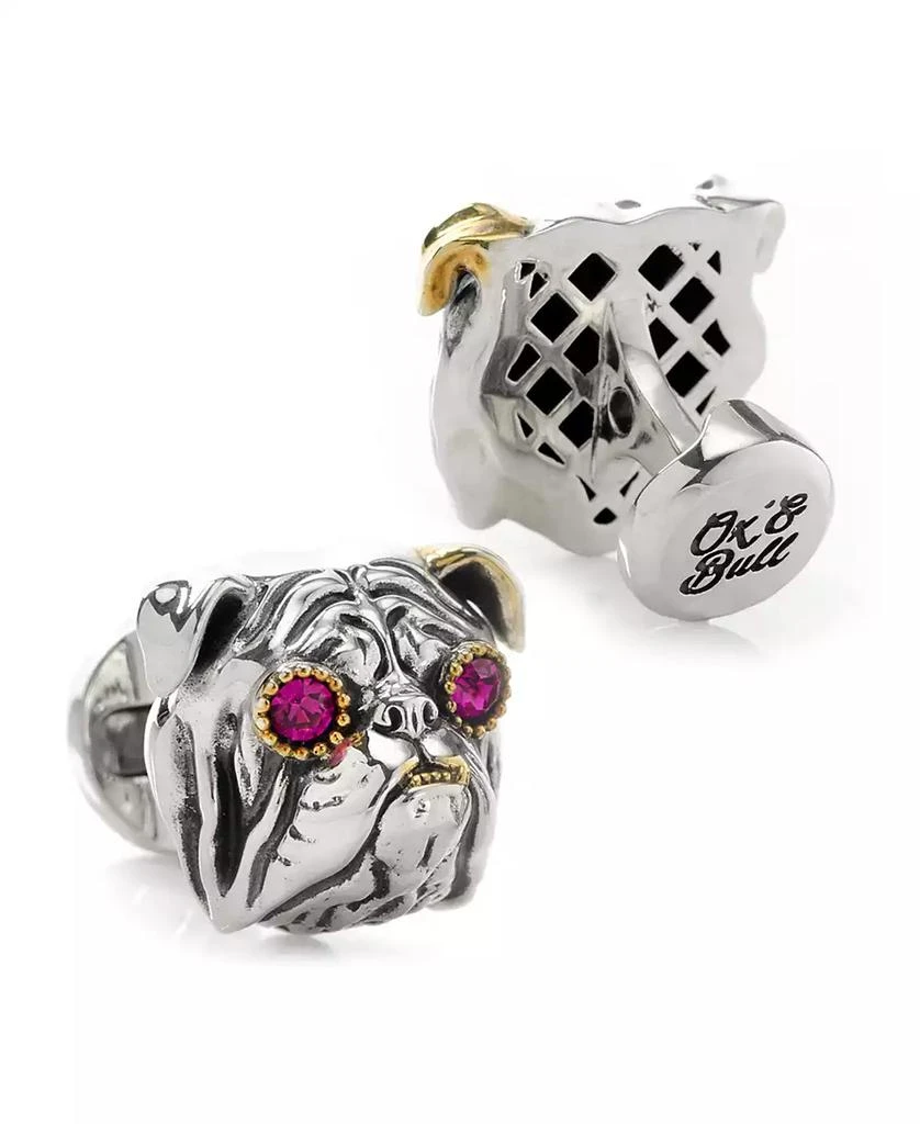 Ox and Bull Trading Co. Men's Sterling Silver English Bulldog Cufflinks 2