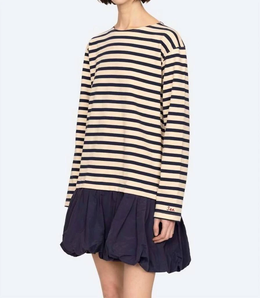Sea Sea - Athena Striped T Shirt Combo Bubble Dress 4