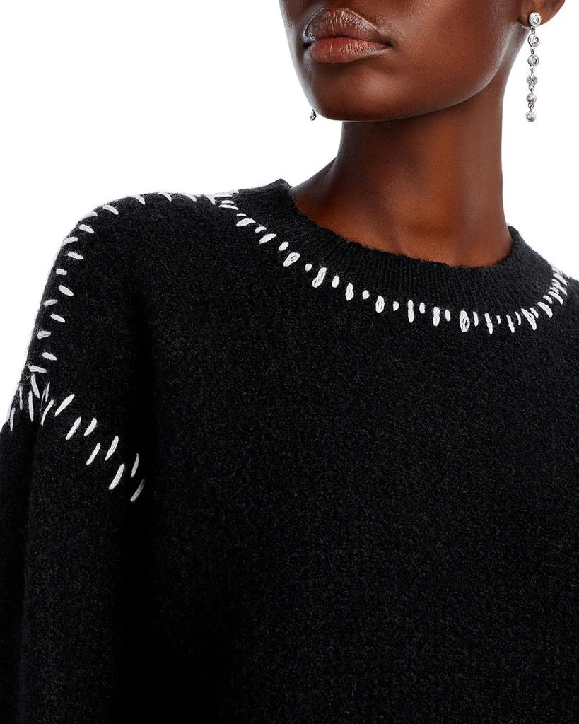 AQUA Contrast Stitch Sweater - Exclusive 5