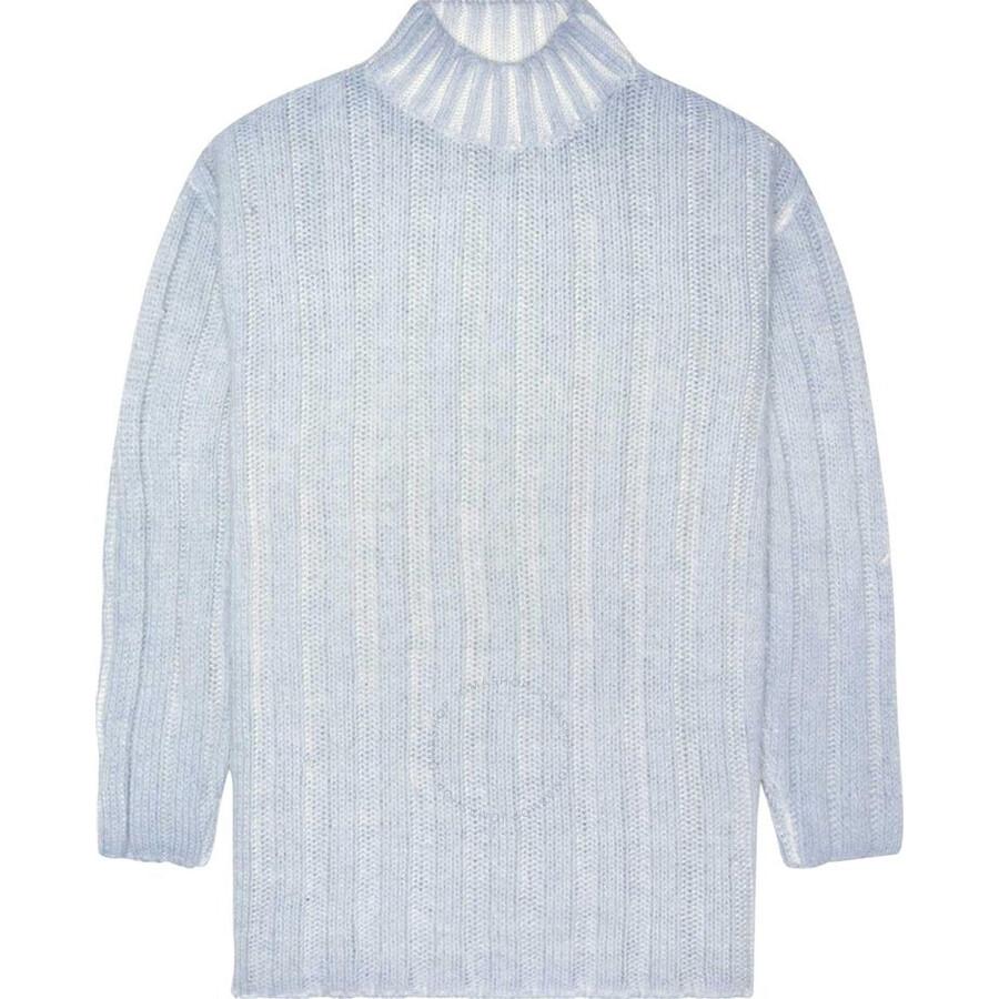 Our Legacy Men's Ice Blue Acrylic Funnel Neck Jumper