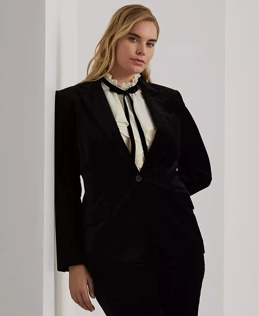Ralph Lauren Plus Size Velvet Blazer 1