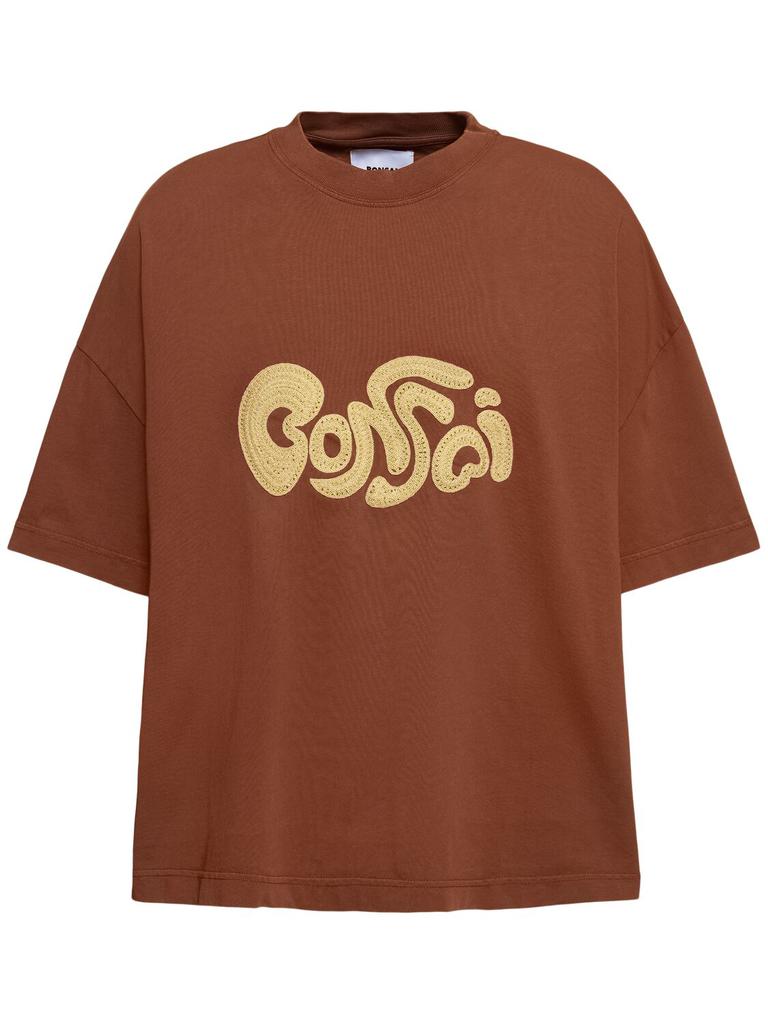 BONSAI Logo Embroidery Oversize Cotton T-shirt