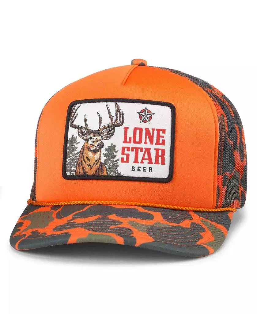 American Needle Men's Orange/Camo Lone Star Mallard Foamy Snapback Hat 1