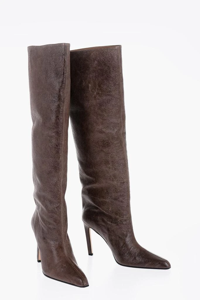 Paris Texas Solid Color Crackle Leather Jude Boots 11Cm 1