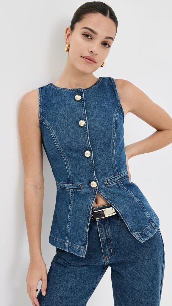 Reformation Ophelia Denim Top 1